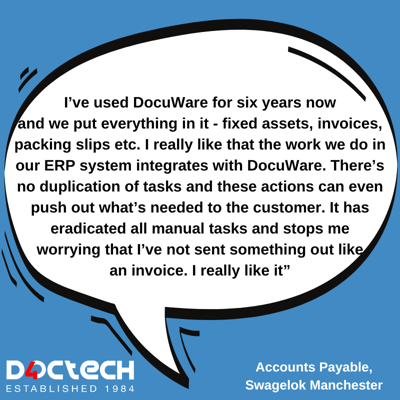 DocTech & DocuWare testimonial 