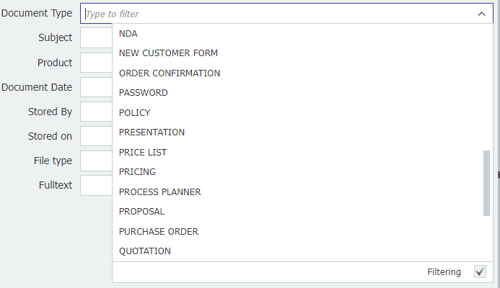 DocuWare pre select lists_dropdown