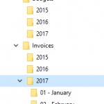 Organising business files by date