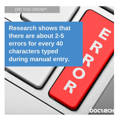 errors with manual data entry