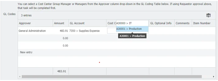 GL Coding in DocuWare