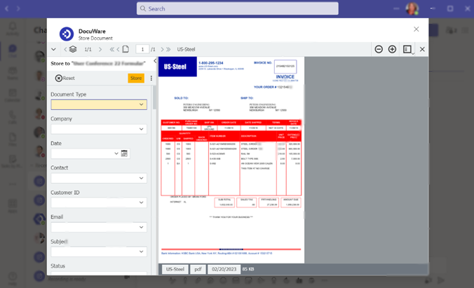 DocuWare Indexing