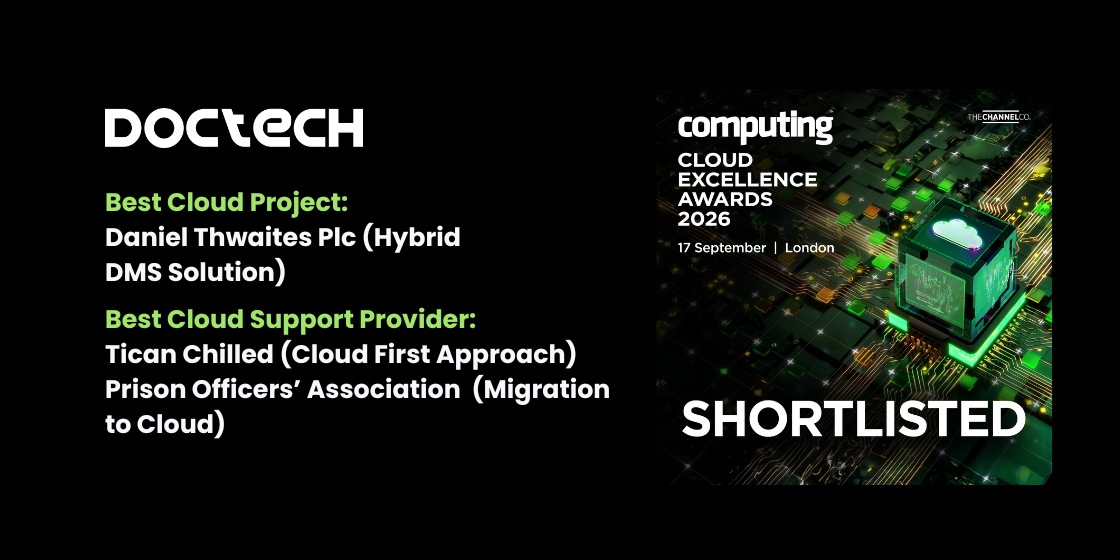 DocTech Shortlisted for Two Computing Cloud Excellence Awards 2026